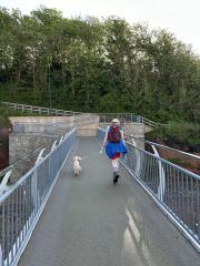 Crossing the River Sid at the eastern end of Sidmouth